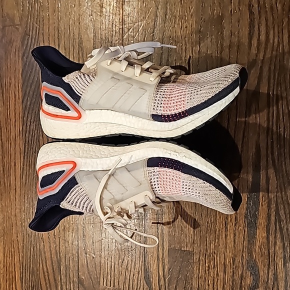 ADIDAS Ultraboost 19 Navy blue Chalk White Sneakers sz 11.5 Men's Shoes - Picture 6 of 10